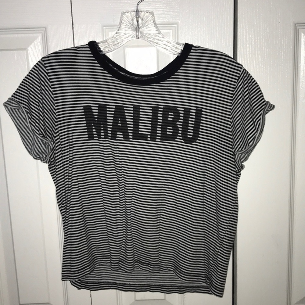 stripped short sleeve